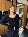 Pure-Style Retro Leopard Sling Vest Long-Sleeved T-Shirt Two Sets Of Women's Autumn Fashion Hottie Set Tide