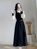 Spring And Autumn New High-End Women's Clothing Cold And Light Wind Early Autumn Waist Dress Unique Meat-Covered Hepburn Small Black Dress