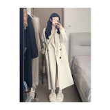2025 Autumn And Winter New Wool Coat Female Korean Version Of Loose Temperament Elegant Long Coat Outside The Female