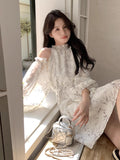 French Broken Flower Lantern Sleeve Dress Women's Summer 2025 New Small Super-Looking Sweet Short Skirt