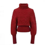 KANING Mahjong Bat Sleeve Turtleneck Sweater Women 2026 Autumn And Winter New Lanky Knitting Shirt