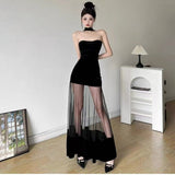 2025 Babes Yarn Design Solid Color Velvet Dress Female Pure Birthday Party Dress Thin Dress