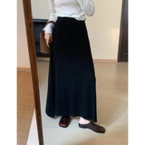 KANING Autumn Warm And Comfortable Knitted Skirt 2026 New Korean Edition Harvesting Skinny Mid-Dressed Skirt Woman