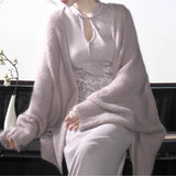 [Porcelain Flower] New Chinese Retro Buckle Cheongsam Dress With Soft Knitted Cardigan Dress