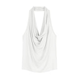 Fashion Korean Version Of Pure-Hearted Sexy Hanging Neck Sleeveless Vest Women Summer New Design Repair Slimming Clothes
