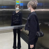 Black Small Scented Coat Woman 2026 Spring And Autumn New French High-End Sense Of Small Man Repair Short Top
