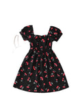 Temu Fashion Elegant Print V-Neck Dress Summer New A-Word Short Skirt