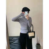 KANING Solid Color Pile Sweater Bottom Shirt 2026 Autumn And Winter New Sweet Wind Clear Pure Knitted Girl