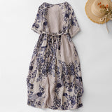 2026 New Spring And Summer Women's High-End Maid Dress Print Loose Retro Skirt