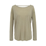 Twisting Back Sunscreen T-Shirts In The Long-Sleeved Autumn With A New T-Shirt Collar