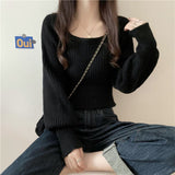 Knitted Bottom Shirt Women's Autumn And Winter 2026 New In The New Air With Low-Necked Long-Sleeve Tops To Put On The Head Sweater Winter