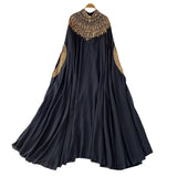 Small Heavy Industry Embroidered Beads Long Sleeve Dress Dress Women Summer Loose Belly Thin Dress