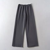 Spice Girls Autumn Rope Straight Trousers Loose Leisure Broad Leg Trousers Thin Trousers Thin Trousers