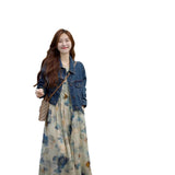 French High-Grade Feeling Slightly Fat Mm Large Size French Striped Shirt Dress With Thin Temperament Long Dress