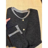 Gray's Spring Crash-Free Two Knitted Open-Shirt Women's Lazy High-End Sweater Coat Early Spring Wear On The Top
