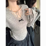 French Small Fragrant Lace Lace Slim Design Women V Autumn And Winter Pure Lust Wind Thin Repair Body