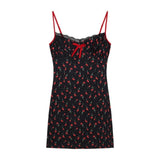 Sweet Babes Crumbs Sling Dress Women's Summer Skirt Lace Lace Bows To Bagny Spicy Ass Skirt
