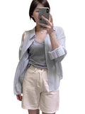 New Fashion Slimming Small Small Sleeves Thin Thin Sunscreen Shirt Women's Summer Korean Version Of Loose Cardigan Coat Female Trend