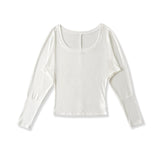Big U Collar Long-Sleeved T-Shirt T-Shirt Inside The New Pure Desire