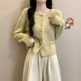 KANING Lace Lace Single-Dcupy Knitted Cardigan 2026 Autumn New Gentle Sweet Sweater Outside Female