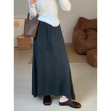 KANING Autumn Warm And Comfortable Knitted Skirt 2026 New Korean Edition Harvesting Skinny Mid-Dressed Skirt Woman