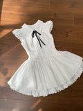 French Gentle Wind Design With Bow Tie Dress 2026 Summer New Temperament Sweet Ponmp Dress