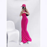Spice Girls Net Red Fishtail Sling Dress Slings Waist Club Buddy Bottom Drag Skirt