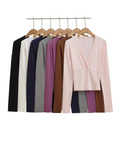 Pure Wind Cutting Line Cashmeal Blouse Slimming Shirt Design Sense Niche Top