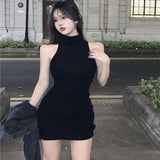 Summer Temperament Hottie Style Sexy Sleeveless Dress Female Design Slimming Bag-Butt Skirt Send Cuff Cover