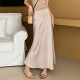 High-Rise Thin High-End Semi-Dress Girl Acetic And Vinegar-Sined Bread And Hips Long Dress 2025 Spring And Summer Hanging Skirt