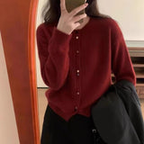 Station 2026 Autumn And Winter New Knitted Sweater European Tide Knitted Cardigan Women's Color Button Coat Top