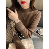 KANING Half-High Collar Plus Thick Sweater 2026 Autumn And Winter New One-Piece Knitted Knitting Shirt