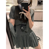 KANING College Wind Knitted Sweater Three-Piece Set 2026 Autumn And Winter New Cardigan T-Shirt T-Shirt 100-Folded Skirt Set For Women