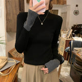 KANING Half-High Collar Knitting Bottom Women 2026 Autumn And Winter New High-End Feeling Thin Inside Sweater Bottom
