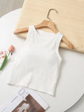 Summer Sexy Pure Desire Hand-In-Work Vest Sleeveless Short Inside And Outside Wearing A Body-Clam Umbilling Bottom Top