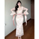 Dress Early Autumn Tight Straps With Thin Pocketed And Long Dress