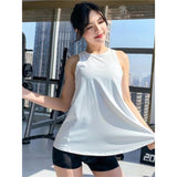 Sports Yoga Vest Women's Summer New Loose Fashion Running Fitness Top Open Beauty Back Shirt T-Shirt