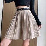 KANING College Wind Knitted Dress 2026 Autumn New Women's High Waist Skinny Casual Short Dress 100-Folded Dress