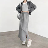 Black Half-Dress Girl Spring And Autumn 2025 New A-Word Long-Term High-Rise High-Waisted Temperament Straight Skirt