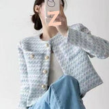 2026 Spring And Autumn New Fashion Small Scented Short Coat Women's Heavy Industry High-Sense Sensing Commuter Long Sleeve Blouse