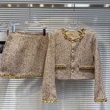 Liliang Street Coarse Flowers, Small Scent Style Short Outer Suit Women 2026 Autumn New High-Rise Half Skirt Short Skirt