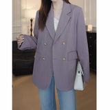 2026 Spring And Autumn New High-End Siding Suit Jacket Women Hit The Color Thin Suit Temperament Top