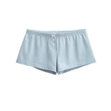 Ins Trend Sports Leisure Low-Waist Shorts Women's 2025 Thin Bow Bows With Broad-Legged Home Trousers