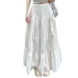Summer 2025 New White Dress Women's Skirt Small Long A Skirt Cake Skirt Women's Half-Body Skirt