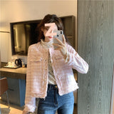 French Famous Lady Coarse Flowers, The Short Small Scented Coat Woman 2026 Spring And Autumn New Temperament Thin Open Shirt Top Woman