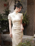Purely Want The New Chinese Style Improved Version Of The Cheongsam Dress Women's Summer Design Sense Of Small Body-In-Comb And Hips Long Dress
