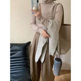 KANING Solid Color Pile Sweater Bottom Shirt 2026 Autumn And Winter New Sweet Wind Clear Pure Knitted Girl
