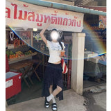 French Design Sense Irregularly Broken Flower Skirt Women In The Spring And Summer Long Tight Waist Thin A-Sword Dress Girl