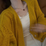 3.19 / New In Spring XUAN XIAO JIE Mahe Hair Reduction Knitted Cardigan Woman