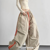 Vintage Red Sweatpants Women 2026 New Year Pop College Wind Jazz Dance Loose Scimits-On Shorts